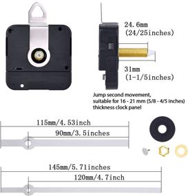 img 3 attached to ⏱️ 31mm Long Shaft Quartz Clock Movement Repair Kit (Silver) - DIY Clock Repair for Mudder