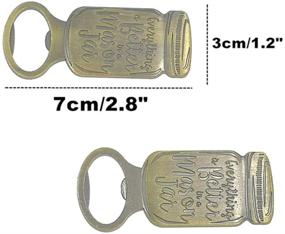 img 3 attached to 🍾 12-Piece Bronze Tone Mason Jar Shape Bottle Opener Set - Ideal Wedding Party Favor Souvenir Gift