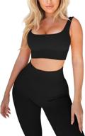 👗 stay comfy and stylish with the beaufident women's seamless workout set - ribbed sport bra and high waist shorts legging yoga outfit tracksuit logo