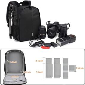 img 1 attached to 📷 Окончательная защита для зеркальных камер DSLR, объективов, штативов и аксессуаров - Водонепроницаемая сумка для камеры
