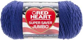 img 4 attached to Пряжа Red Heart Super Saver Jumbo: Мягкий синий - ваш идеальный спутник для ремесел