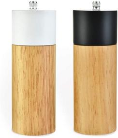 img 4 attached to 🌶️ Premium Wooden Pepper Mill and Salt Grinder Set - Adjustable Coarseness, Tableware Gifts - 2 Pack-6 Inch