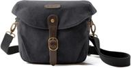📷 bagsmart vintage padded camera bag with rain cover for slr dslr - black logo