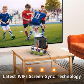 img 2 attached to 📽️ Улучшенный мини-проектор с WiFi: наслаждайтесь экраном 1080P и 200" для ультимативного домашнего кинотеатра, с развлекательным приложением, совместимостью с ТВ-приставками и многое другое!