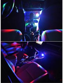 img 1 attached to 🎉 USB Mini Disco Light: Multi-Color LED Car Atmosphere Light - Sound Activated Party Light for Home Room Dance Parties, Birthday, Wedding, Xmas Decorations (4 Pack)