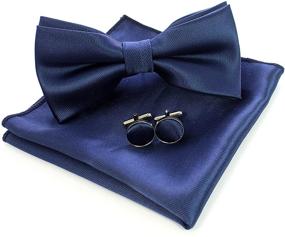 img 3 attached to 👔 Enhance Your Formal Style with JEMYGINS Pre Tied Pocket Square Cufflink