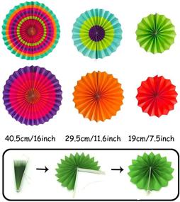 img 2 attached to 🎉 ZERODECO Fiesta Party Supplies: Colorful Mexicano Picado Banner, Foil Balloons, Paper Fan Pompoms, and Triangle Bunting Banner for Cinco De Mayo Celebration