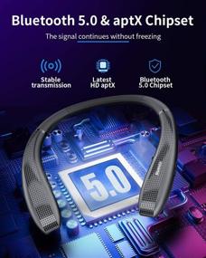 img 3 attached to 🎧 Bluenin BlueWings Pro 1 Bluetooth наушники - наушники с ошейником и Bluetooth 5.0, отменой шума ANC, чехол для переноски и выдвижными наушниками - стерео-наушники в черном цвете.