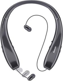 img 4 attached to 🎧 Bluenin BlueWings Pro 1 Bluetooth наушники - наушники с ошейником и Bluetooth 5.0, отменой шума ANC, чехол для переноски и выдвижными наушниками - стерео-наушники в черном цвете.