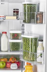 img 1 attached to 🥬 Enhanced GreenSaver Standing Crisper Drawer Insert by OXO Good Grips (2 Pack)