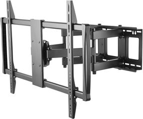 img 4 attached to 📺 Premium Full Motion Articulating TV Wall Mount Bracket | Fits 75, 80, 85, 90, 100" Flat & Curved Screen TVs | 900 x 600 VESA | Full Motion Swivel, Tilt, & Rotation