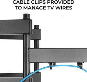 img 1 attached to 📺 Premium Full Motion Articulating TV Wall Mount Bracket | Fits 75, 80, 85, 90, 100" Flat & Curved Screen TVs | 900 x 600 VESA | Full Motion Swivel, Tilt, & Rotation