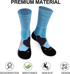 img 2 attached to 🧦 High Performance Disile Elite Basketball Socks: Cushioned Athletic Sports Crew Socks for Men & Women