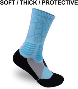 img 1 attached to 🧦 High Performance Disile Elite Basketball Socks: Cushioned Athletic Sports Crew Socks for Men & Women