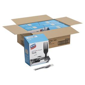 img 2 attached to 🍴 Dixie Individually Wrapped 6.1" Medium-Weight Polystyrene Plastic Fork by Georgia-Pacific (GP PRO), Black, FM5W540, 540 Count (90 Forks/Box, 6 Boxes/Case)