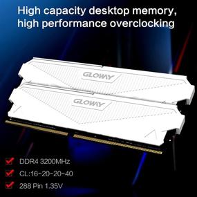 img 3 attached to Gloway ОЗУ DDR4 32 ГБ (2x16 ГБ) 3200 МГц PC4-25600 CL16 1.35 В UDIMM Алюминиевый комплект - White: Увеличьте скорость и производительность вашего компьютера!