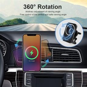 img 1 attached to 🚗 BIUBLE MagSafe Car Mount Charger - 15W Fast Charging Magnetic Wireless Charger for iPhone 13/12 Series - Air Vent Phone Holder Included