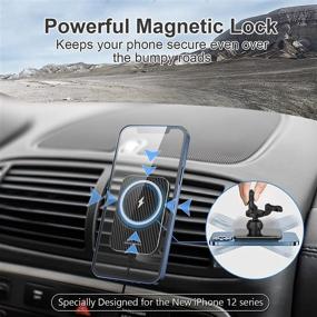 img 3 attached to 🚗 BIUBLE MagSafe Car Mount Charger - 15W Fast Charging Magnetic Wireless Charger for iPhone 13/12 Series - Air Vent Phone Holder Included