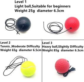 img 3 attached to 🥊 Ultimate Boxing Reflex Ball Set - 4 Balls, 2 Headbands - Improve Speed, Reactions, Coordination - Ideal Boxing Equipment for Kids and Adults