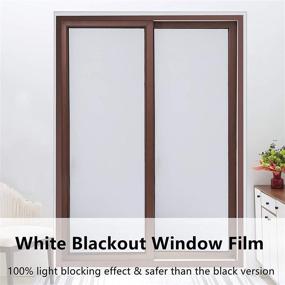 img 3 attached to VELIMAX Blackout Window Film – 100% Light Blocking Cover, Opaque Vinyl Cling, Privacy Film for Glass Windows, Sun Blocking Films Without Adhesive – 17.7in x 78.7in