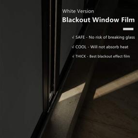 img 1 attached to VELIMAX Blackout Window Film – 100% Light Blocking Cover, Opaque Vinyl Cling, Privacy Film for Glass Windows, Sun Blocking Films Without Adhesive – 17.7in x 78.7in