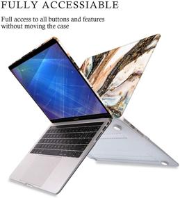 img 2 attached to 👩 iLeadon MacBook Air 11 Inch Case (2015 Release) incl. Keyboard Cover & Screen Protector - Compatible with MacBook Air 11 Inch (Model: A1370/A1465) - Gilt Marble