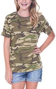 img 2 attached to 👕 Kavio Youth Camo Crew Neck Tee with Short Sleeves