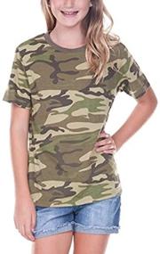 img 1 attached to 👕 Kavio Youth Camo Crew Neck Tee with Short Sleeves