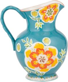 img 1 attached to 🍶 Gracie China Ceramic Pitcher 80oz: Elegant and Functional Servingware for Refreshing Beverages