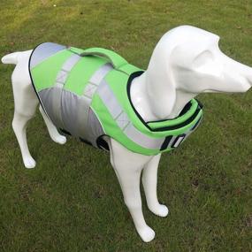 img 1 attached to 🐶 Huret Pet Life Jackets - Adjustable Dog Vest with Reflective Strips and Ripstop Material - Swimwear for Dog Safety and Floatation - Suitable for Small, Medium, and Large Dogs