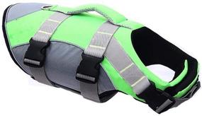 img 4 attached to 🐶 Huret Pet Life Jackets - Adjustable Dog Vest with Reflective Strips and Ripstop Material - Swimwear for Dog Safety and Floatation - Suitable for Small, Medium, and Large Dogs