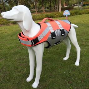 img 2 attached to 🐶 Huret Pet Life Jackets - Adjustable Dog Vest with Reflective Strips and Ripstop Material - Swimwear for Dog Safety and Floatation - Suitable for Small, Medium, and Large Dogs