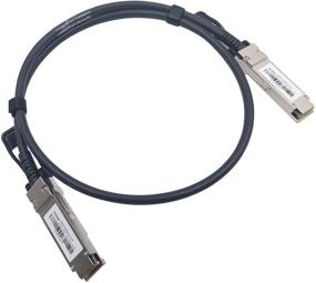 img 4 attached to 🔌 Wiitek 1-Метровый 40GbE QSFP+ Пассивный Сетевой Кабель, 30AWG Черный, Совместимый с устройствами Cisco QSFP-H40G-CU1M, Dell, Ubiquiti, D-Link, Juniper, Huawei, Mellanox, Mikrotik и SuperMicro