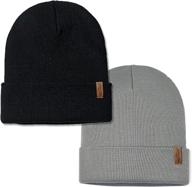 🧢 rajputana 1 & 2 packs: unisex knit winter beanie hats cap set for men and women - stay cozy in style! logo