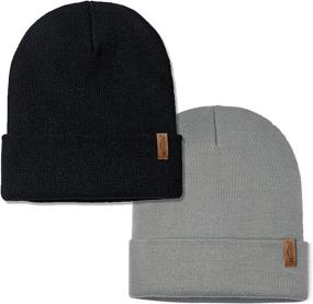 img 4 attached to 🧢 Rajputana 1 & 2 Packs: Unisex Knit Winter Beanie Hats Cap Set for Men and Women - Stay Cozy in Style!