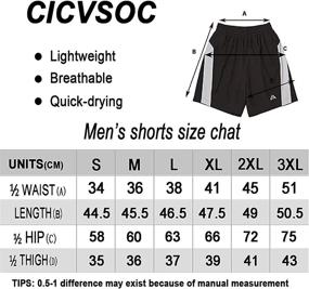 img 1 attached to CICVSOC Men's Quick Dry Sports Shorts with Pockets for Athletic Workouts and Running