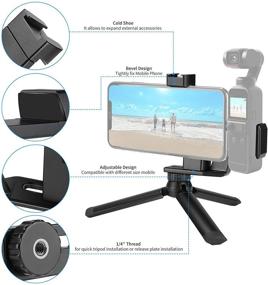 img 2 attached to Explore the USKEYVISION Pocket Camera Mount Kit for DJI Osmo Pocket 2/1: Enhance Your Creativity with this Mount Combo and Smartphone Handheld Holder!