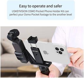 img 1 attached to Explore the USKEYVISION Pocket Camera Mount Kit for DJI Osmo Pocket 2/1: Enhance Your Creativity with this Mount Combo and Smartphone Handheld Holder!