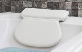 img 4 attached to 🛁 Роскошная подушка для ванны Epica с двойным слоем для СПА супер прочными присосками SuperGrip для комфорта и расслабления (овальная)