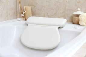 img 1 attached to 🛁 Роскошная подушка для ванны Epica с двойным слоем для СПА супер прочными присосками SuperGrip для комфорта и расслабления (овальная)