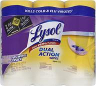 🧼 lysol dual action value pack citrus scent disinfecting wipes - 105 count logo