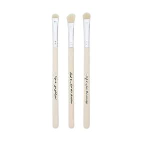 img 2 attached to 🖌️ The Vintage Cosmetic Company Smokey Eye Makeup Brush Set with Shadow, Angled, and Smudger Brushes - Soft Synthetic Bristles for Defining, Blending, and Smudging on All Skin Types (3-Piece Set)