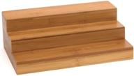 🎍 bamboo wood expandable 3-tier step shelf kitchen organizer by lipper international, dimensions: 12&quot; x 7-7/8&quot; x 4-1/4&quot; logo