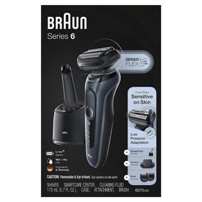 img 4 attached to 🪒 Braun SensoFlex Men's Electric Razor with Beard Trimmer, Rechargeable, Wet & Dry Foil Shaver - 4-in-1 SmartCare Center and Travel Case, Black