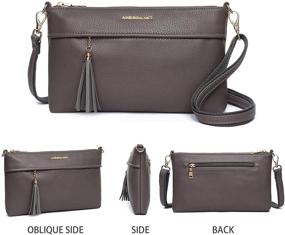 img 1 attached to 👜 Women's Lightweight Vegan Leather Crossbody Shoulder Bag Purse Handbag