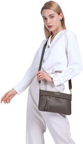 img 3 attached to 👜 Women's Lightweight Vegan Leather Crossbody Shoulder Bag Purse Handbag