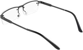 img 1 attached to 👓 Progressive Multifocus Blue Light Blocking Reading Glasses with Half Frame - Anti-Reflective Metal Frame for Men - WANWAN Readers