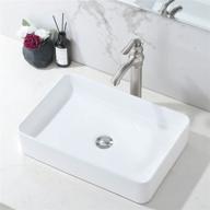 hlblfy 20 inch rectangular countertop vessel sink for bathroom cabinet vanity - above counter vessel sink logo