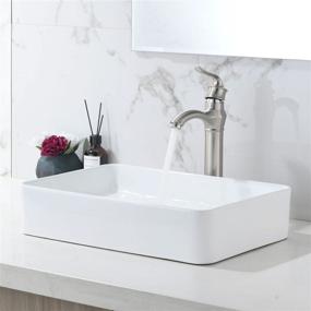 img 2 attached to HLBLFY 20 Inch Rectangular Countertop Vessel Sink for Bathroom Cabinet Vanity - Above Counter Vessel Sink