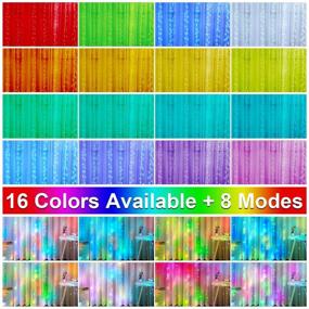 img 3 attached to 💡 16 Colors Changing Curtain Lights: 300 LED String Lights with Remote for Bedroom Wedding Halloween Christmas Decor